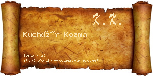 Kuchár Kozma névjegykártya